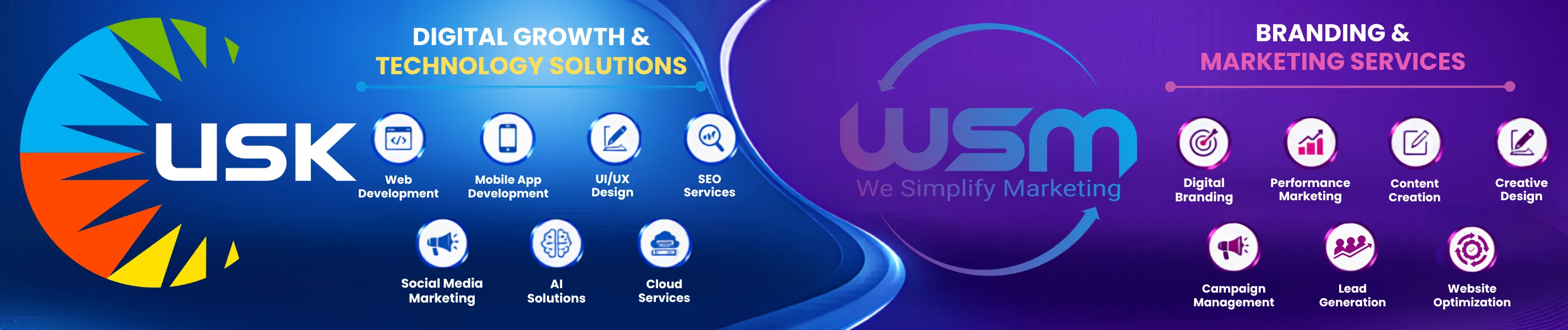 We Simplify Marketing Banner